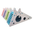 thumbnail image 5 of Wooden Assembled Hut Guinea Pig Hamster Hideout Hamster Slide Hamster Cage Hamster House Sleeping Nest Pets Accessories WHITE, 5 of 8