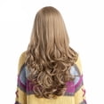 thumbnail image 4 of DAPRZIY Fashion Wavy Light Brown Long Curly Wig For Woman Wig Artificial Hair Wigs, 4 of 5
