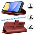 thumbnail image 4 of For Samsung A15 6.5" 2024 Case, Samsung Galaxy A15 6.5" 5G Wallet Case, Tiflook PU Leather Card Holder Flip Cover [Detachable Magnetic] Wine, 4 of 6
