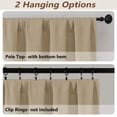 thumbnail image 5 of MKHILL Vela Taupe Blackout Tier Curtains 36 Inch Length 2 Panels, Thermal Insulated Room Darkening Rod Pocket Small Window Drapes for Kitchen Bathroom Cafe Camper, Each 30"W x 36"L, 5 of 10