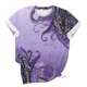 thumbnail image 3 of Tops de Ajuste Suelto para las Mujeres Sudadera Casual Impresa Manga Corta Cuello Redondo Superior, Poliéster, 3 of 5