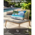 thumbnail image 4 of Pack of 2 Outdoor Lumbar Pillow Covers 11x16 Inch, Summer Beach Waterproof Throw Pillow Covers Set, Tropical Coastal Palm Tree Starfish Conch Decorative Cushion Cases for Patio Porch Car, 4 of 7