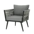 thumbnail image 4 of Otis Wicker and Aluminum Outdoor Club Chair, Black, Light Gray, Dark Gray, 4 of 7