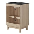 thumbnail image 5 of Modway Miles 24" Wood Bathroom Vanity with Tapered Legs in Black/Oak, 5 of 11