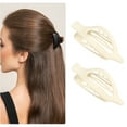 thumbnail image 5 of Unique Bargains 2pcs Plastic Hair Claws Hair Clips Hair Barrettes for Women White 4.69''x1.89''x1.02'', 5 of 7