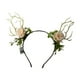 thumbnail image 1 of Diadema con flores y astas iluminadas, hermosa diadema con luz LED para cosplay, regalo de cumpleaños, 1 of 9