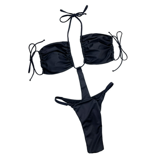 Traje de baño de dos piezas con sujetador relleno de dos piezas para mujer Ropa de playa OAVQHLG3B Store lin121212