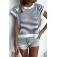 thumbnail image 1 of a.Jesdani Chic Blue Striped Vest: Warm & Stylish, S-3XL, 1 of 8