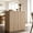 Natural Oak, variant on Hvoonc 34"W Fluted Sideboard Buffet Cabinet with Storage, Faux Marble Top, 2 Push-to-Open Doors, Adjustable Shelves, Modern Accent Cabinet for Dining Room, Living Room, Entryway, Walnut Brown
