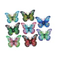 thumbnail image 3 of 8 piezas de mariposas de Metal, decoración artística de pared, esculturas decorativas de hierro prácticas para pared, 3 of 9