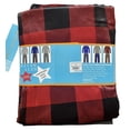 thumbnail image 2 of Red/Black Buffalo Plaid Mens' 2-Piece Fleece Pajama Set (top-bottom Loungewear) SIZE- S, 2 of 5