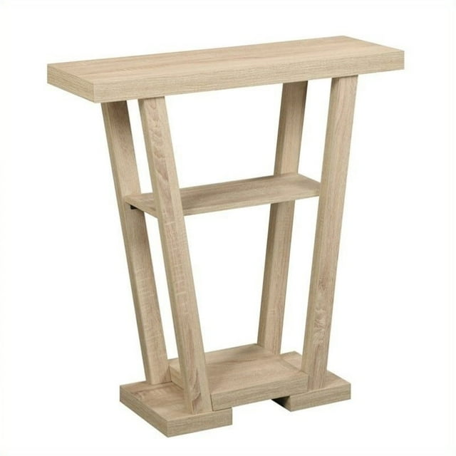 Convenience Concepts Newport V Console in Weathered White Wood Finish