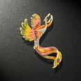 thumbnail image 5 of Crystal Enamel Brooch Vintage Phoenix Brooch Pin Elegant Banquet Brooch Fashion Bird Pin for Clothing Accessories, 5 of 7
