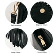 thumbnail image 5 of KouLi Buir Leather Envelope Fringe Shoulder Bag Tassel Crossbody Handbag Women's Purse (Black), 5 of 6