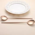 thumbnail image 5 of Salad Servers,Spoon and Fork Set 11.41 inch,18/10 Stainless Steel Salad Serving Titanium Plating (Rose gold), 5 of 17