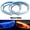 Blue and yellow, variant on 2pcs Drl For Cars LED Lighting Strip Daytime Running Lights Flexible Waterproof Strips Light 12V Car Accessories Auto Headlight