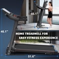thumbnail image 3 of OBENSKY 2.5 HP Folding Treadmill with Incline for Home, Foldable Treadmill with 265 lbs, 3 of 8