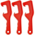 thumbnail image 1 of Abridor de tapa de cubo de plástico de 3 piezas de 5 galones, herramientas de apertura, rojo, 1 of 5