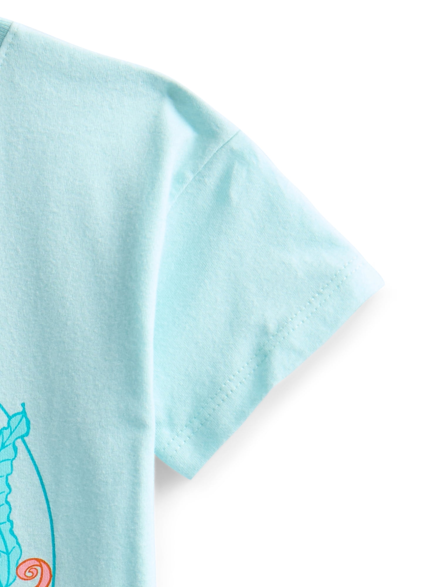 The Little Mermaid Ariel Toddler Graphic Crewneck Tee with Short Sleeves, Sizes 12M-5T