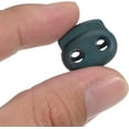 thumbnail image 4 of 0.7x0.8" Cord Locks, 100 Pack Double Hole Spring End Toggle Stopper for Drawstring Bag Shoelaces, Sea Green, 4 of 5