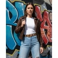 thumbnail image 5 of Punplita Women Belt Faux Fur Belt Leopard Print with Statement Gold Buckle Chic Style, 5 of 7