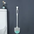 thumbnail image 2 of Xihbxyly Juego de Escobilla de Inodoro con Mango Largo Antirayaduras, Diseño Ergonómico para Colgar En La Pared, Eliminación Eficaz de Manchas, Almacenamiento Compacto, Uso En El Baño Doméstico, Herr, 2 of 7