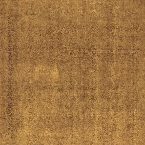 Ahgly Company Indoor Square Oriental Brown Industrial Area Rugs, 6' Square