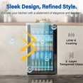 thumbnail image 6 of Nipus 17.52 inch Beverage Refrigerator Cooler,130 Cans Capacity with Glass Door for Soda Wine Beer, with Adjustable Removable Shelves, Black, 6 of 12