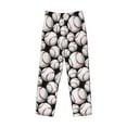 thumbnail image 4 of Vsdgher Cute Baseball Print Mens Pajama Pants Sleep & Lounge Pants, PJ Bottoms With elastic waistb and Pockets, 4 of 8