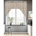 thumbnail image 3 of Vintage Boho Kitchen Curtains Swag Valance for Windows/Bathroom/Cafe, Retro Southwestern Ethnic Mexican Floral Rod Pocket Drape Panel Swag Curtains Valance for Bedroom/Living Room 56"x36", 3 of 6