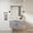 Dark Grey, variant on Geneva 24 in W x in D Glossy White Single Bath Vanity Cultured Marble Countertop, 18 in Mirror and Faucet Set