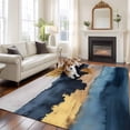 thumbnail image 2 of 8'x10' Area Rugs, Navy Blue Yellow Indoor Outdoor Area Rug for Living Room Bedroom, Color Block Abstract Vintage Modern Washable Bathroom Rugs Kitchen Floor Carpet Mats Home Decor Aesthetic, 2 of 8