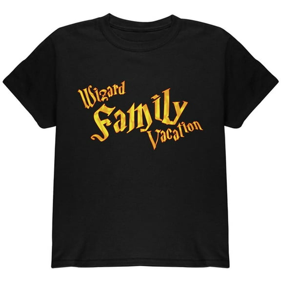 Wizard Family Vacation Youth T Shirt Black YXL