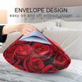 thumbnail image 5 of GZHJMY Natural Red Rose Satin Pillowcase for Hair and Skin Silk Pillowcase - Slip Cooling Satin Pillow Covers with Envelope Closure, Queen Size(20x30 inches) - Valentine's Day Gifts, 5 of 7