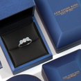 thumbnail image 5 of Gem Stone King 925 Silver and 10K Yellow Gold White Moissanite and Sky Blue Topaz Engagement Ring for Women | 1.90 Cttw | Round 5MM | Gemstone Birthstone | Size 7, 5 of 7