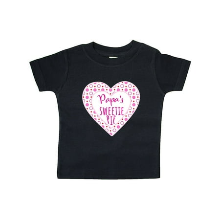 

Inktastic Papa s Sweetie Pie with Pink Hearts Gift Baby Boy or Baby Girl T-Shirt