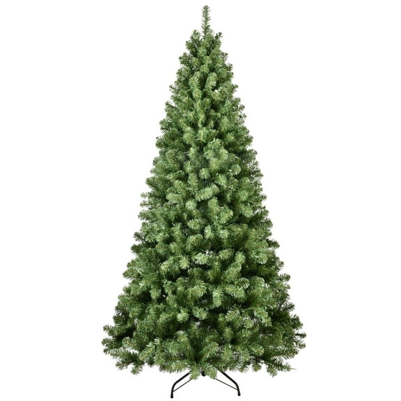 Flower Dance® 7ft Pre-Lit PVC Christmas Tree with 400 UL Lights, 1072 Tips, Auto-Unfold Memory Wire, Easy Assembly with Stable Metal Stand – Full Artificial Holiday Tree
