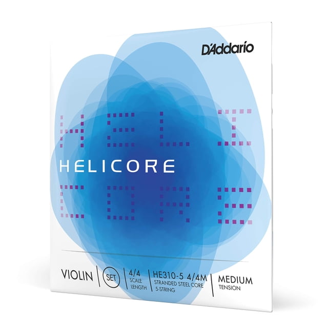 Juego de cuerdas para violín D'Addario Helicore de 5 cuerdas escala 4/4