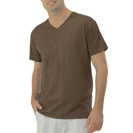- Fruit of the Loom Men's Platinum Eversoft Short Sleeve V Neck T Shirt, up to Size 4XL
