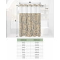 thumbnail image 6 of No Hook Shower Curtain with Snap in Liner, Vintage Birds Branches Leaves Bird Brown Hotel Shower Curtains for Bathroom, Washable Shower Curtain Liner Set with Mesh Top Window, 72”x78”, 6 of 6