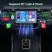 LAMTTO 3-in-1 Wireless Apple CarPlay Adapter & Android Auto, Black AI Box with Video App, Dual WiFi Plug & Play for OEM Wired CarPlay Vehicles (2016+)