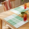 thumbnail image 4 of Green Buffalo Plaid Placemats Set of 1, Spring Rustic Non-Slip Place Mats Washable Table Mats for Kitchen Dining Table Decorations Indoor/Outdoor, 4 of 9