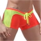 thumbnail image 2 of Calzoncillos de natación de secado rápido de aguas termales con cordón a rayas de color sólido de cintura baja para hombres Pompotops qyievc7624, 2 of 4