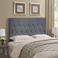 thumbnail image 4 of Modern Contemporary Queen Size Headboard, Grey Fabric, 4 of 5