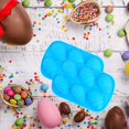 thumbnail image 3 of hengsof Easter Egg Molds Jumbo Easter Chocolate Molds Silicone Bunny Egg Muffin Cupcake Pan Non-stick Half Egg Shaped Moulds for Easter Breakable Chocolate, Easter Baking, 3 of 7