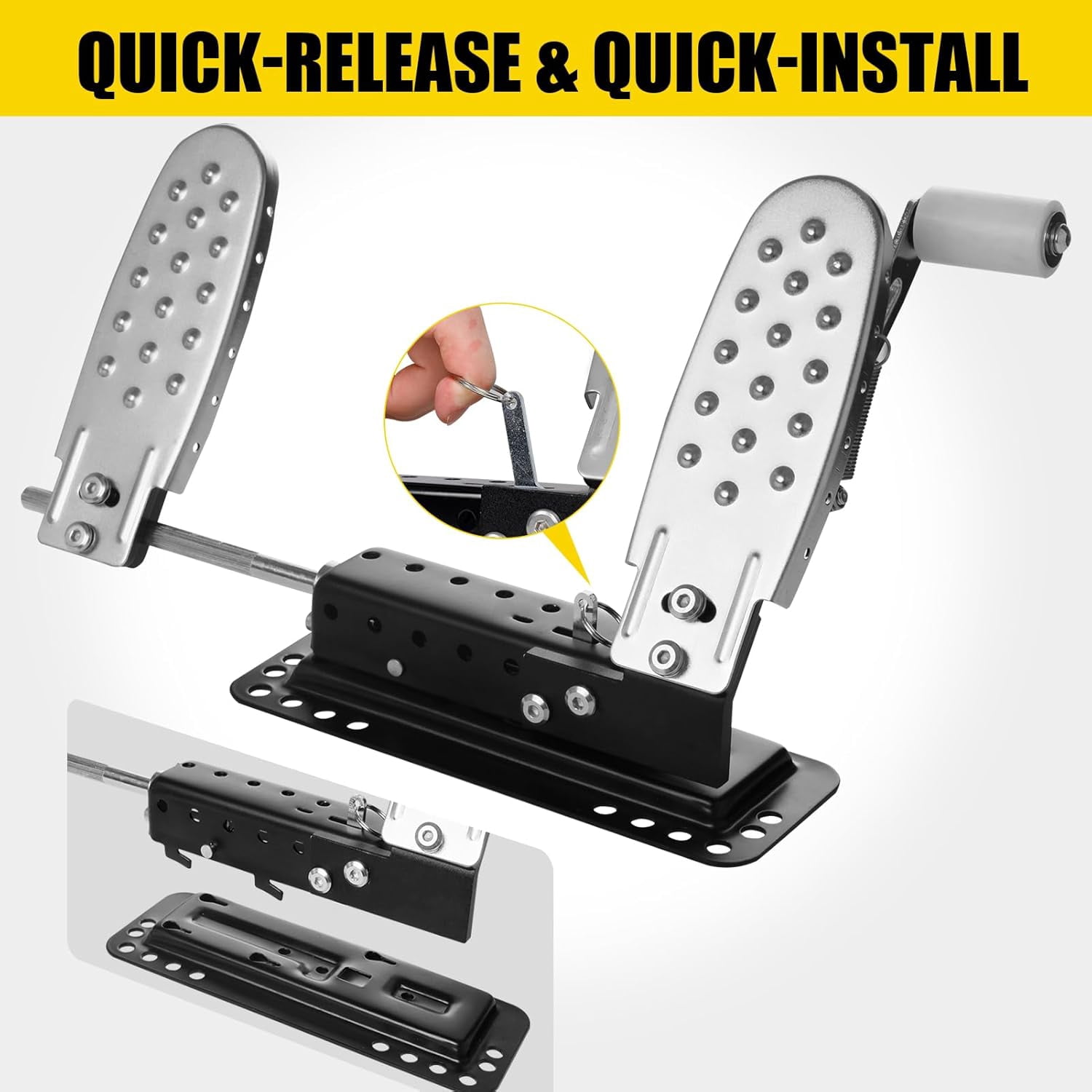 OceanicEcho Left Foot Accelerator Pedal for Drivers with Right Foot Disability - Universal Fit, Quick-Release, Sturdy Design for Automatic Vehicles