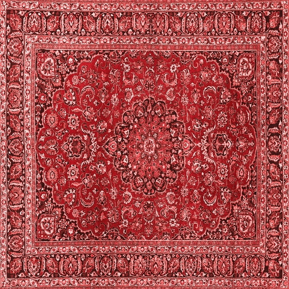 Ahgly Company Indoor Square Persian Red Traditional Area Rugs, 7' Square