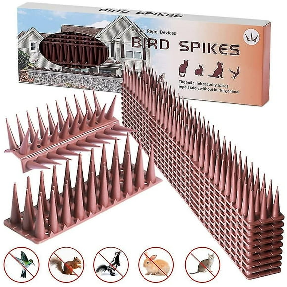 12pcs Anti Bird Spike Strips For Fence Roof Railing Bird Control Spikes