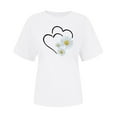 thumbnail image 2 of Xuyuer Women's Lover Printed T-shirt Round Neck Short Sleeved Top, 2 of 5