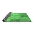 thumbnail image 2 of Ahgly Company Indoor Square Patchwork Emerald Green Transitional Area Rugs, 7' Square, 2 of 4